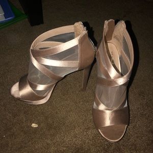 Rose Gold Mesh Heels